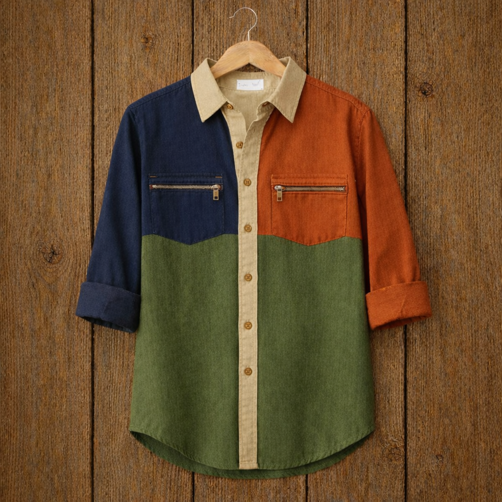 Mens Button Up Cotton Full Sleeve Shirt TTMBUS238 - Multi Color
