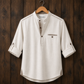 Mens Short Cotton Full Sleeve Shirt TTMSK144 - Off White