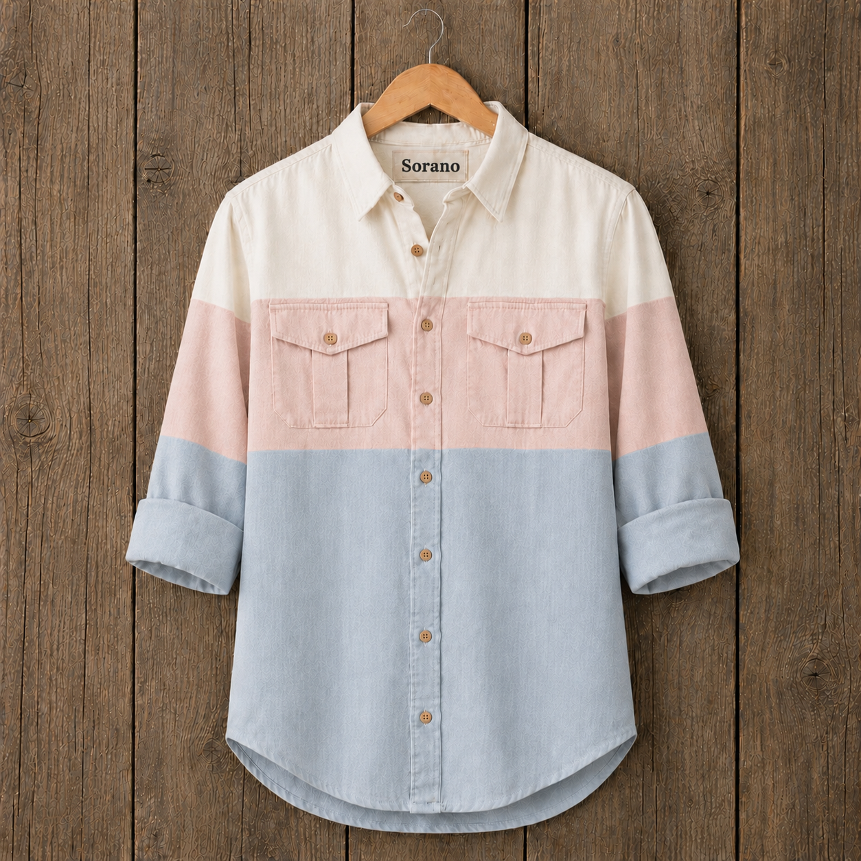 Mens Button Up Cotton Full Sleeve Shirt TTMBUS479 - Multi Color