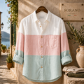 Palermo Mens Button Up Panel Italian Cotton Rich Shirt SORMS8