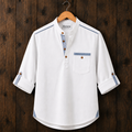 Mens Short Cotton Full Sleeve Kurta TTMSK167 - White