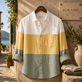 Milan Mens Button Up Panel Italian Cotton Rich Shirt SORMS11