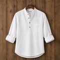 Mens Short Cotton Full Sleeve Shirt TTMSK124 - White