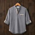Mens Short Cotton Full Sleeve Kurta TTMSK118 - Grey